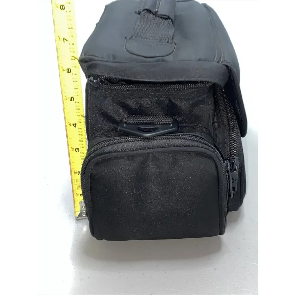 Samsonite Black Padded Camera Camcorder Shoulder Bag Carrying Case Strap 12”x6”